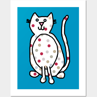 Cute Cat with Magentaverse Spots Posters and Art